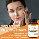 Natural Vitamin C with Bioflavonoids - 500 mg, Immune, Digestive, Skin & Bone Support Supplement, 120 Capsules