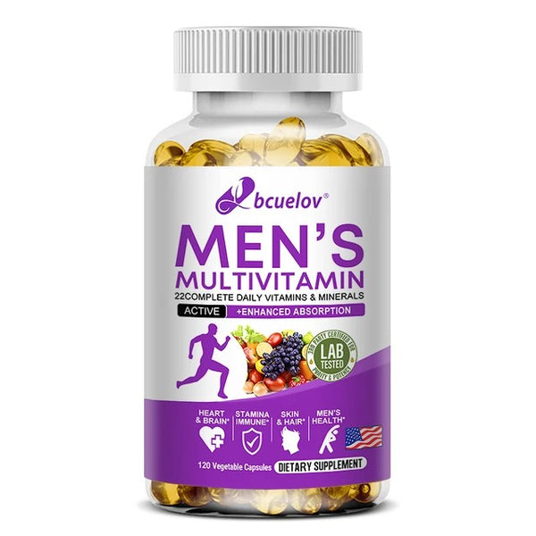 Men's Multivitamin - Supports Circulation, Muscle Growth & Immune System, Vitamin & Mineral Supplement, 120 Capsules