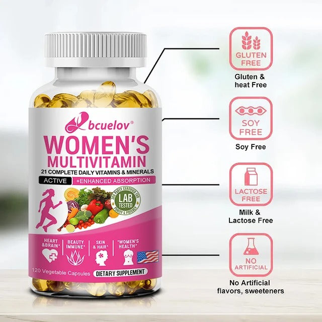 Multivitamin Mineral Supplement Antioxidant, Improved Nutrient Absorption Heart Health Natural Energy Support Multivitamin