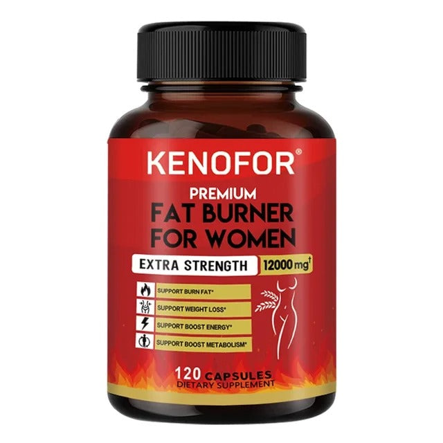 Fat Burner - Supports Weight Management, Boosts Metabolism, Relieves Bloating, Supports Blood Sugar Balance, 120 Capsules