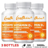 Vitamin D3 Supplement - Cell Growth, Bone Regeneration, Immune Support, Strong Bones and Nervous System Health