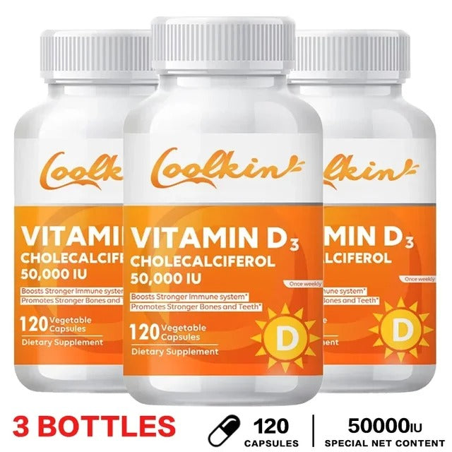 Vitamin D3 Supplement - Cell Growth, Bone Regeneration, Immune Support, Strong Bones and Nervous System Health