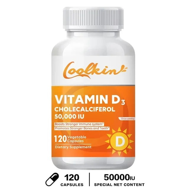 Vitamin D3 Supplement - Cell Growth, Bone Regeneration, Immune Support, Strong Bones and Nervous System Health