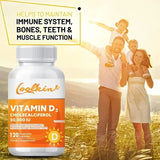 Vitamin D3 Supplement - Cell Growth, Bone Regeneration, Immune Support, Strong Bones and Nervous System Health