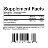 Vitamin D3 Supplement - Cell Growth, Bone Regeneration, Immune Support, Strong Bones and Nervous System Health