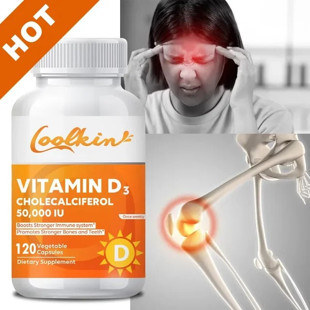 Vitamin D3 Supplement - Cell Growth, Bone Regeneration, Immune Support, Strong Bones and Nervous System Health
