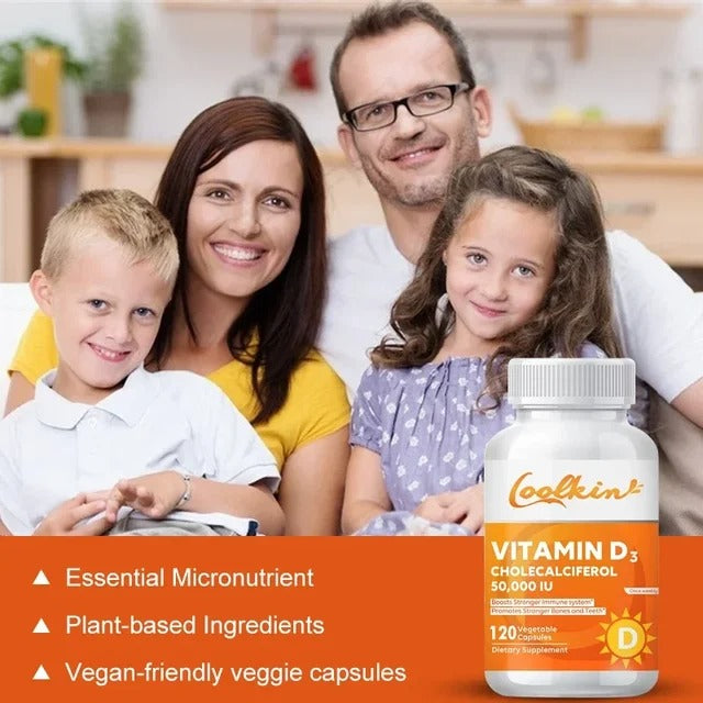 Vitamin D3 Supplement - Cell Growth, Bone Regeneration, Immune Support, Strong Bones and Nervous System Health