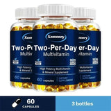 Two-Per-Day Multivitamin Capsules - with Vitamins and Minerals, Enhances Energy Levels, Immune Support, Antioxidant