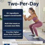 Two-Per-Day Multivitamin Capsules - with Vitamins and Minerals, Enhances Energy Levels, Immune Support, Antioxidant