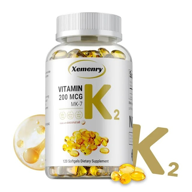 Vitamin K2 MK-7 Supplement - Supports Immune Function, Joint & Heart Health, Superior Absorption, Boosts Energy, Non-GMO