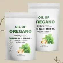 300 Capsules Oil Of Oregano with Black Seed Oil - Natural Antioxidants for Fitness Nutritional Support - Highly Effective