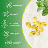 300 Capsules Oil Of Oregano with Black Seed Oil - Natural Antioxidants for Fitness Nutritional Support - Highly Effective