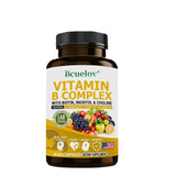 Vitamin B Complex Supplement - Immune Health, Energy Support & Nervous System Support - Non-GMO, 120 Vegetarian Capsules