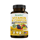 Vitamin B Complex Supplement - Immune Health, Energy Support & Nervous System Support - Non-GMO, 120 Vegetarian Capsules