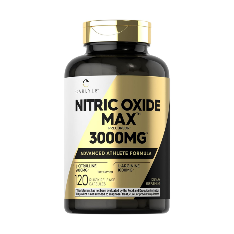 Nitric Oxide Supplement 3000mg | 120 Capsules | Pre Workout with L-Arginine & L-Citrulline | Non-GMO, Gluten Free