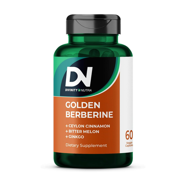 Berberine Supplement with Bitter Melon, Ginkgo Biloba and Ceylon Cinnamon 60 Capsules, Vegan, Made in USA Berberine Capsules for Women and Men